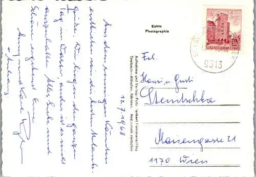 49511 - Kärnten - St. Georgen , am Längsee , Schlosspension - gelaufen 1968