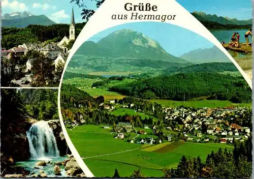 49544 - Kärnten - Hermagor , Pressegger See , Panorama - gelaufen 1978