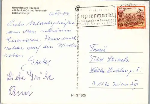 49581 - Oberösterreich - Gmunden , am Traunsee , Schloss Ort , Mehrbildkarte - gelaufen 1994