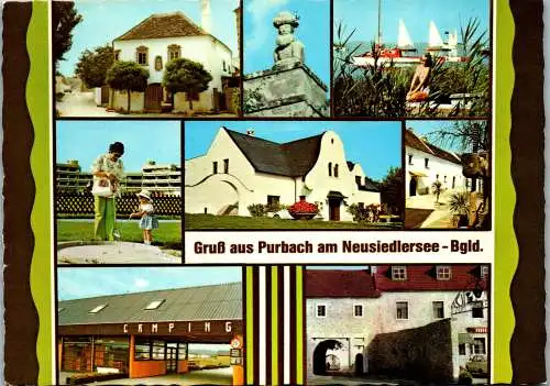 49587 - Burgenland - Purbach , am Neusiedlersee , Nikolauszeche , Purbacher Türke , Camping - gelaufen 1981