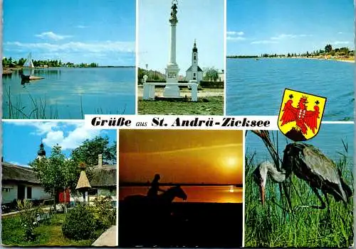 49598 - Burgenland - St. Andrä , Zicksee , Mehrbildkarte - gelaufen 1971