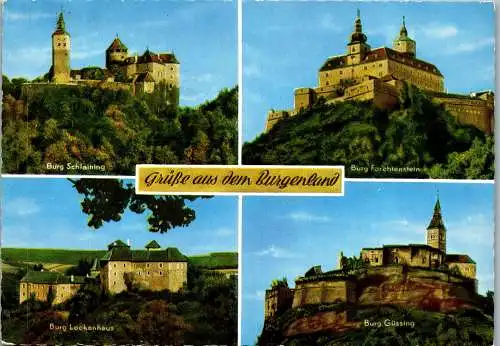 49608 - Burgenland - Burgen , Schlaining , Lockenhaus , Forchenstein , Güssing - gelaufen 1980