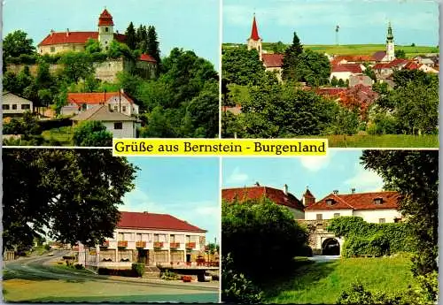 49613 - Burgenland - Bernstein , Burg , Ortsbild , Panorama - gelaufen