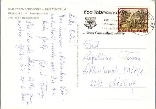 49622 - Burgenland - Bad Tatzmannsdorf , Kurzentrum , Therapiestation - gelaufen