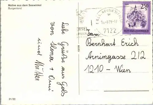 49630 - Burgenland - Motive , aus dem Seewinkel , Mehrbildkarte - gelaufen 1979