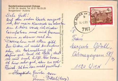 49641 - Burgenland - St. Andrä , Sonderkrankenanstalt Zicksee - gelaufen 1989