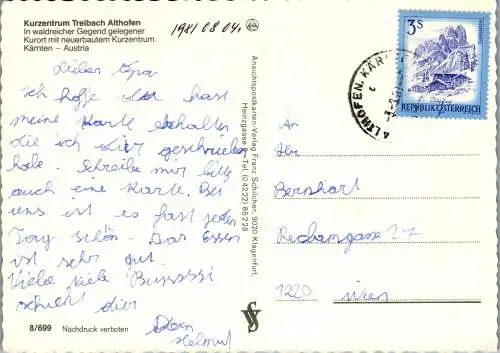 49653 - Kärnten - Treibach Althofen , Kurzentrum - gelaufen 1981