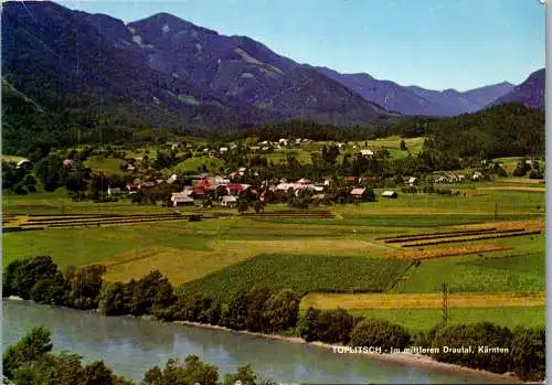 49654 - Kärnten - Töplitsch , Drautal , Panorama - gelaufen 1965