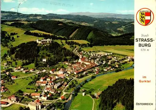 49655 - Kärnten - Strassburg , im Gurktal , Panorama - gelaufen 1976