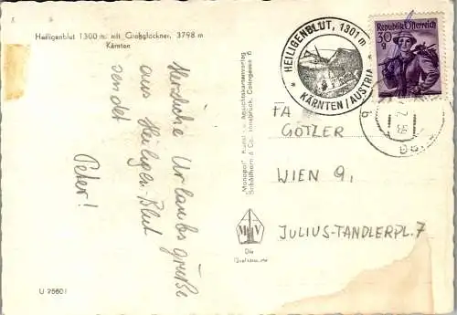 49658 - Kärnten - Heiligenblut , mit Großglockner - gelaufen 1959