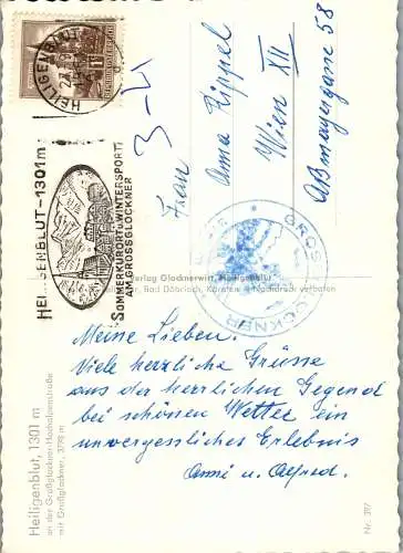 49666 - Kärnten - Heiligenblut , an der Großglockner Hochalpenstraße - gelaufen 1961