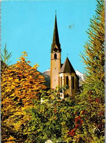 49668 - Kärnten - Heiligenblut , Wallfahrtskirche gegen Großglockner - gelaufen 1972