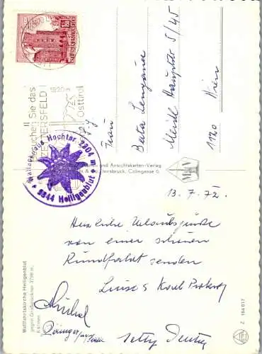 49668 - Kärnten - Heiligenblut , Wallfahrtskirche gegen Großglockner - gelaufen 1972