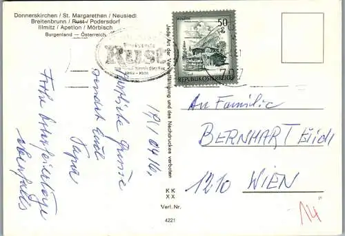 49676 - Burgenland - Neusiedlersee , Mehrbildkarte - gelaufen 1981