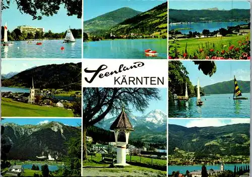 49684 - Kärnten - Seen , Mehrbildkarte - gelaufen