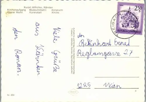 49696 - Kärnten - Althofen , Museumsbahn , Annaturm , Oberer Markt , Mehrbildkarte - gelaufen