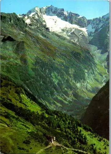 49698 - Kärnten - Mallnitz , Ankogelbahn Mittelstation , Blick gegen die Hochalmspitze - gelaufen 1990