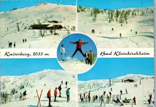 49706 - Kärnten - Bad Kleinkirchheim , Kaiserburg , Ski , Winter - gelaufen 1974