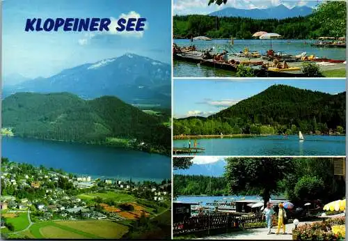 49730 - Kärnten - Klopeinersee , Seelach mit Petzen , Georgiberg , Mehrbildkarte - gelaufen 1989