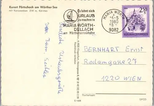 49751 - Kärnten - Pörtschach , mit Karawanken - gelaufen 1980