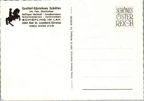 49766 - Kärnten - Schiefling , Bad St. Leonhard , Gasthof Schöller , Fam. Steinkellner , Schöllerhof - nicht gelaufen