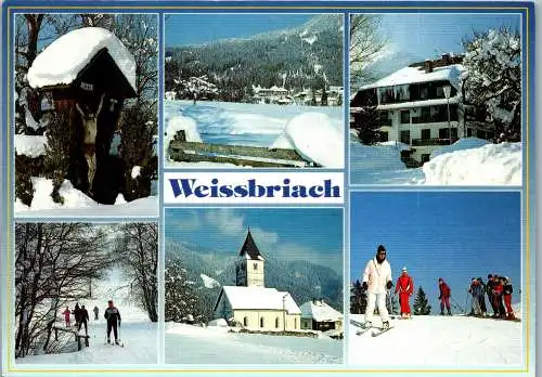 49772 - Kärnten - Weißbriach , Gitschtal , Winter , Ski , Mehrbildkarte - gelaufen 1911