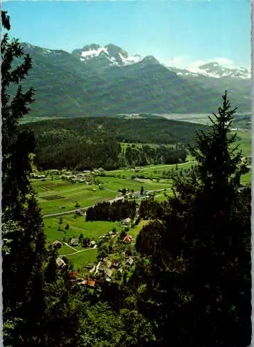 49777 - Kärnten - Untervellach , Blick von der Ruine Kuenberg gegen Gartnerkofel - gelaufen 1984