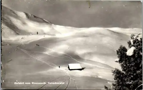 49779 - Kärnten - Turracheralm , Abfahrt vom Rinsennock , Ski - gelaufen 1959