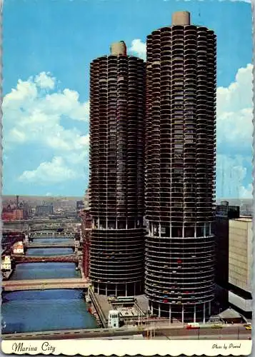 49829 - USA - Chicago , Illinois , Marina City - gelaufen 1970