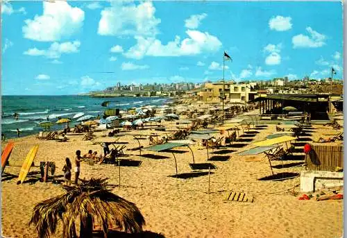 49835 - Libanon - Beirut , Beyrouth , Riviera Swimming Club , Plage Riviera - gelaufen 1972