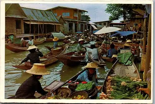 49839 - Thailand - Rajburi , Damnernsaduak Floating Market - gelaufen