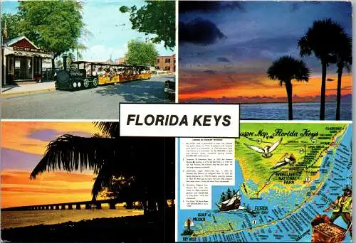 49851 - USA - Florida Keys , Mehrbildkarte - gelaufen 1983