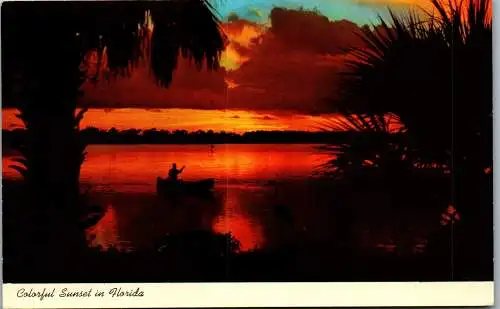 49853 - USA - Florida , Colorful Sunset  - gelaufen 1977