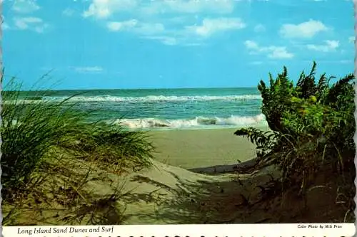 49875 - USA - Long Island , New York , Sand Dunes and Surf - gelaufen 1978