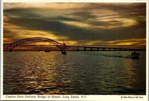 49878 - USA - Long Island , New York , Captree State Parkway Bridge at Sunset - gelaufen