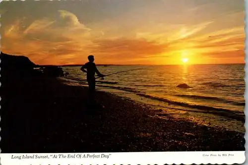 49886 - USA - Long Island , New York , Sunset , Fishing - nicht gelaufen