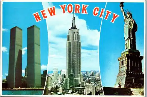 49911 - USA - New York City , Statue of Liberty , Empire State Building , World Trade Center - gelaufen 1980