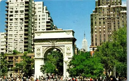 49941 - USA - New York City , Washington Square , Greenwich Village - gelaufen 1980