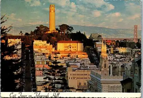 49988 - USA - San Francisco , Telegraph Hill , Coit Tower - gelaufen 1972