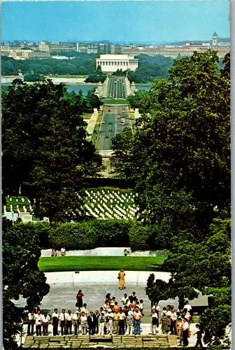 50013 - USA - Washington , Seen from Arlington Road House , Memorial Bridge , Lincoln Memorial - gelaufen 1980