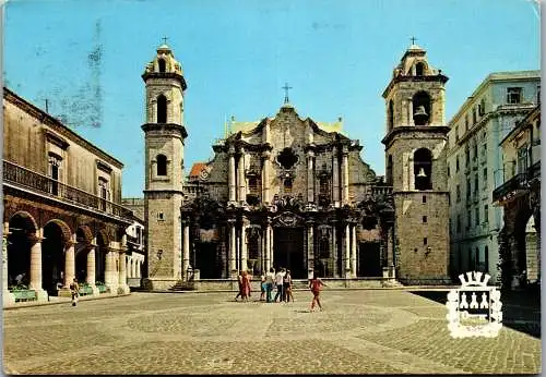 50020 - Cuba - Havana , Kuba , Habana , Plaza de la Cathedral de la Habana - gelaufen 1985