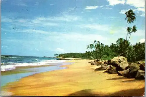 50025 - Sri Lanka - Beruwala , Beach Scene - gelaufen