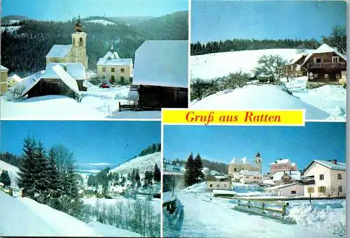 50039 - Steiermark - Ratten , Winter , Mehrbildkarte - gelaufen 1977