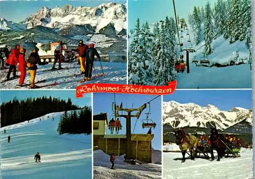 50052 - Steiermark - Schladming , Rohrmoos , Hochwurzen , Winter , Ski , Mehrbildkarte - gelaufen