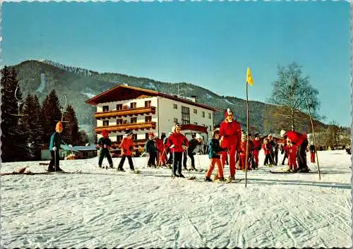 50056 - Steiermark - Rohrmoos , Skikindergarten mit Blick zur Hochwurzen - gelaufen 1982