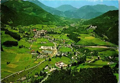 50063 - Steiermark - St. Gallen , mit Ruine Gallenstein , Panorama - gelaufen 1981