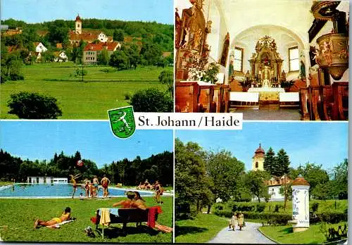 50076 - Steiermark - St. Johann i. d. Haide , Schwimmbad , Freibad , Mehrbildkarte - gelaufen 1981