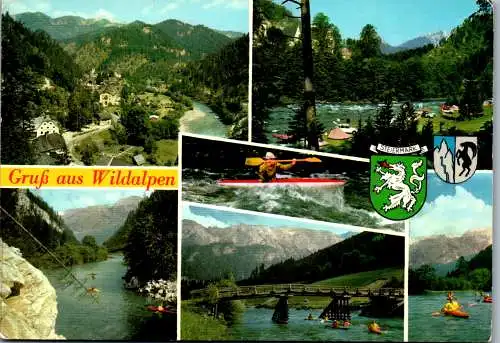 50083 - Steiermark - Wildalpen , Camping , Rafting , Mehrbildkarte - gelaufen 1973