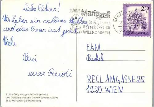 50088 - Steiermark - Mariazell , Sigmundsberg , Anton Benya Jugenderholungsheim des ÖGB - gelaufen 1983