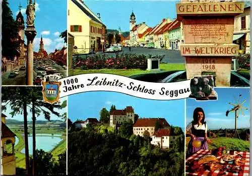 50095 - Steiermark - Leibnitz , Schloß Seggau , Hauptplatz , Mehrbildkarte - nicht gelaufen